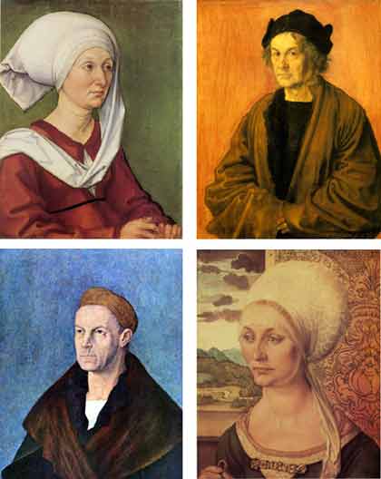 Dürerrs Eltern, Fugger und Elisabeth Tucher